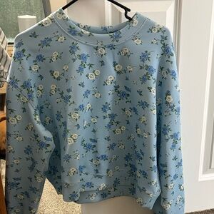 Altar'd State Blue Floral Sweatshirt